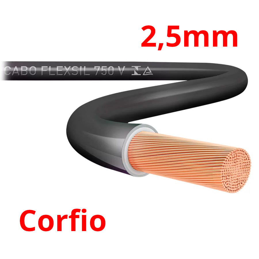 Produto CABO FLEX 2,5MM PRETO 1M