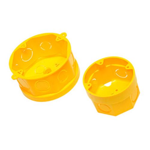 Produto CAIXA DE LUZ PVC 4 X 4 OCTOGONAL AMARELA