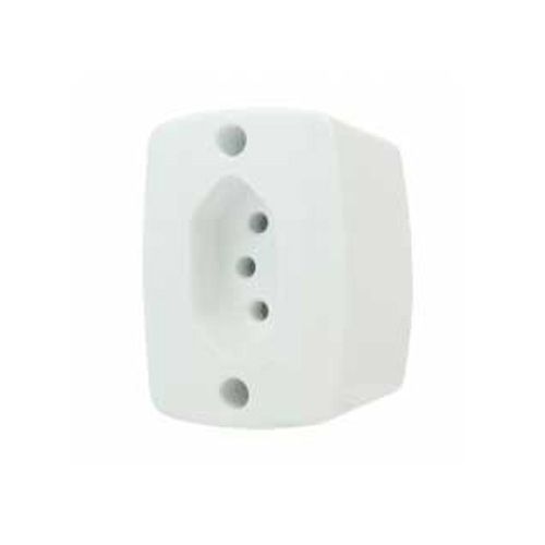 Produto CONJUNTO 1 TOMADA EXTERNA RETANGULAR SOBREPOR 3 PINOS 10A BRANCO 16516