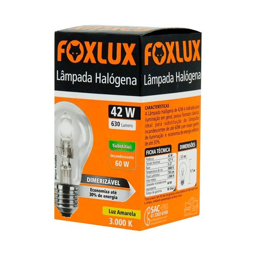 Produto LAMPADA HALOGENA 42W 127V