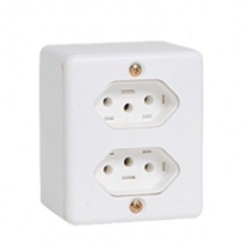 Produto SISTEMA-X BRANCO BOX 2 TOMADA BIPOLAR 3 PINOS 20A
