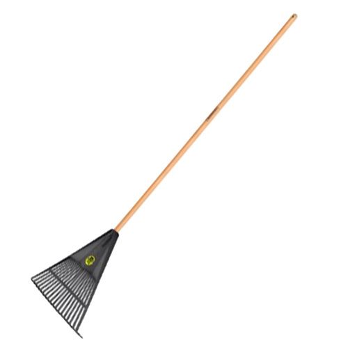 Produto VASSOURA PARA JARDIM PLASTICA 18 DENTES COM CABO PRETA